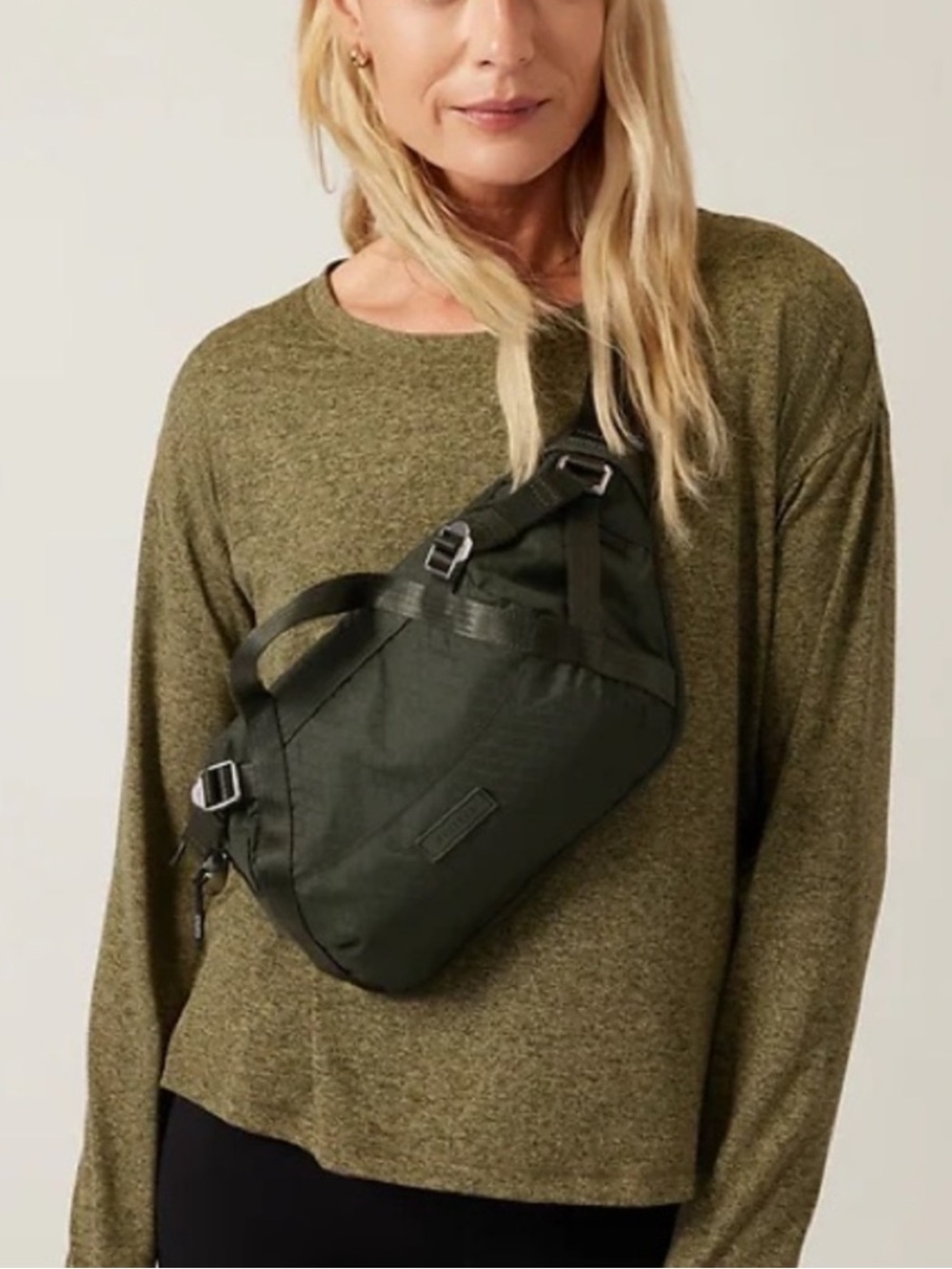 Athleta Women’s Black Excursion Large Belt/Crossbody Bag